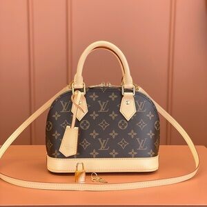 Louis Vuitton Monogram Canvas Alma BB Bag - Brown and Tan